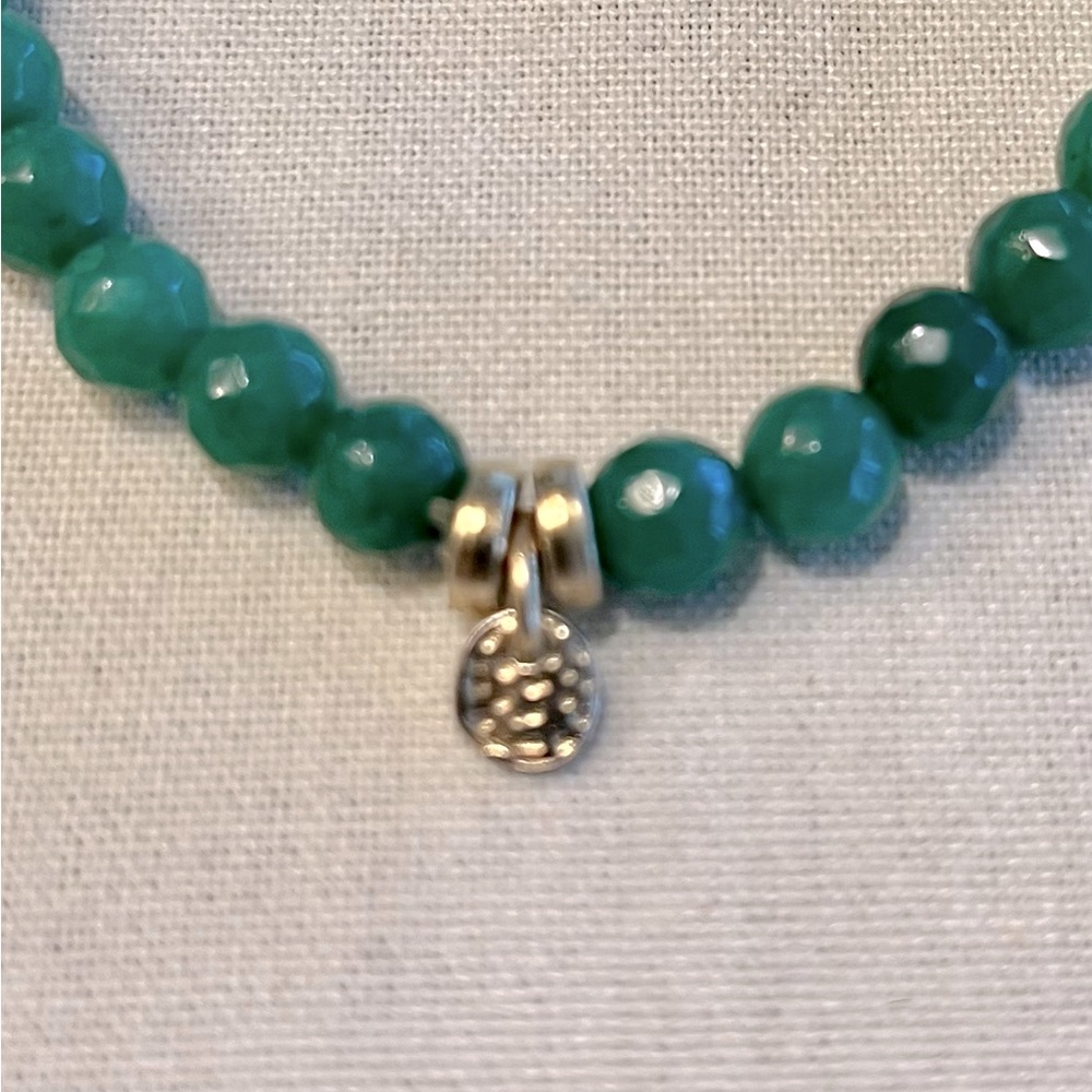 Set of 3 Jade Bracelets with Gold “Tree of Life” Charm - Picture 4 of 16